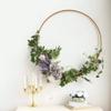 Christmas Wreaths, Christmas Hoops, Gold Metal Hoops, Metal Rings, Wreath Decor, Floral Hoop Round Metal Frame,Door Wreath Hoops,Large Hoops (Rose Gold, 24 Inches) view 3