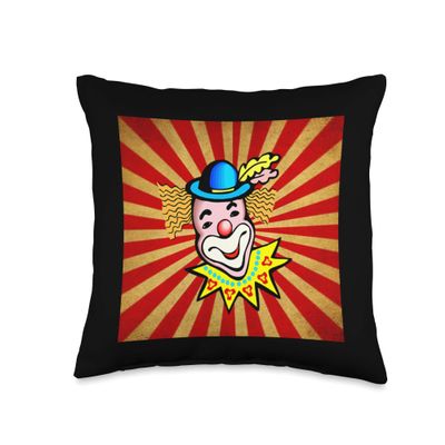 Clown Showman Ringmaster Circus Big Top Festival Birthday Throw Pillow