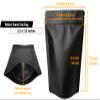 Chamigon 100 Pack Matte Black Mylar Stand Up Bags - 5.5x7.8 Inches Smell Proof Resealable Pouch Bag, Sealable Foil Packaging Zipper Pouches for Food Storage view 2
