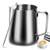 iHeartYard Espresso Milk Frothing Pitcher, Stainless Steel 300Z/900ML Coffee Milk Frother Cup with Decorating Art Pen for Espresso Machine, Latte Art view 1