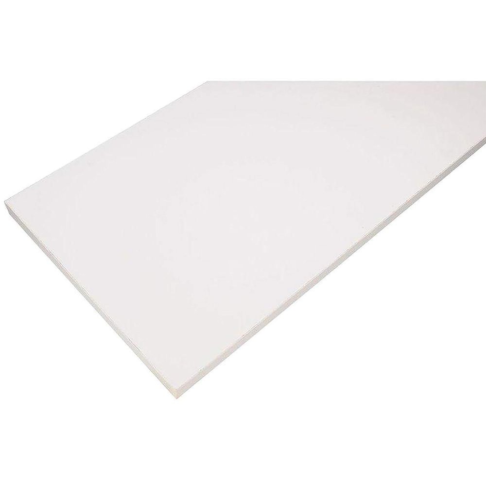 DGwood Cut to Size White Laminated Wood Shelf (5/8 in. Thickness) (3, 11.75 in. X 36 in)