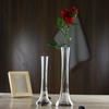 Indoor Gardening Flower Arrangement Glass Flower Vase, Single Stem Flower Tall Posy Bouquet Vase Crystal Clear Vase, Heavy Base, Bedroom Wedding Vase Rose vases (Color : Clear, Size : 11.511.560CM) view 3