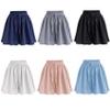 Andongnywell Women's Summer High Elastic Waist Drawstring Wide Leg Chiffon Culottes Shorts Hot pants (White,5X-Large) view 3