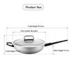 MNSSRN Kitchen Non-Stick Wok, Household Pure Titanium Uncoated, Less Oily Smoke, Healthy, Non-Rusting, Light and Energy-Saving Wok,32cm view 3