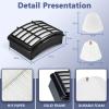 2 HEPA + 4 Foam & Felt Filters Compatible with Shark Navigator Lift-Away Deluex NV350, NV351, NV352, NV355, NV356E, NV357, NV360, NV370, NV391, UV440, UV490, UV540, Part # XFF350 & XHF350 view 3