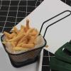4PCS Mini Frying Baskets, 4x3x2.5in Stainless Steel Square Deep Fry Basket Strainer French Fries Holder Serving Basket Kitchen Cooking Tool for Chips, Fries, Shrimps, Taco Fryer view 4