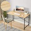 Coavas 47 inch Office Computer Desk Large Study Desk Simple Writing Table Workstation for Home, Oak Tabletop with Black Frame view 4