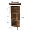 BALANBO 3-Shelf Industrial Corner Bookcase - A-Shaped Display Tall Bookshelf Multifunctional Storage Display Stand for Home Office & Living Room Decoration view 2
