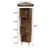 BALANBO 4-Tier Bookshelf Industrial Cube Shelf Corner Bookshelf Display Corner Storage Tall Bookcase Multifunctional Storage Display Stand Shelf for Home Office Living Room Decoration view 2