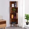 BALANBO 4-Tier Bookshelf Industrial Cube Shelf Corner Bookshelf Display Corner Storage Tall Bookcase Multifunctional Storage Display Stand Shelf for Home Office Living Room Decoration view 3
