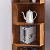 BALANBO 4-Tier Bookshelf Industrial Cube Shelf Corner Bookshelf Display Corner Storage Tall Bookcase Multifunctional Storage Display Stand Shelf for Home Office Living Room Decoration view 4