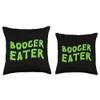 Booger Eater, Funny Gross Nose Picker Snot Sucker Graphic Throw Pillow view 3