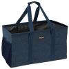 BALEINE Extra Large Utility Tote Bag with Reinforced Wire Frame, Reusable Grocery Bag for Shopping, Picnic (Blue, 22''x12''x10'') view 1