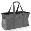 BALEINE Extra Large Utility Tote Bag with Wire Frame for Storage (Gray, 22''x12''x10'') view 1