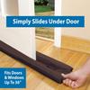 Ram Double Sided Door Draft Excluder Self-Adhesive Tape Draught Insulator Strip Foam Seal Fits to Bottom of Door Under Door Draft Stopper 90cm Long view 3