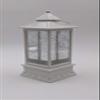 Swirling Lighted Snow Lantern, Modern, No Scene Inside (Red) view 4