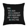 Jane Austen Gifts for Women and Men Books Author Spell Out Throw Pillow view 1
