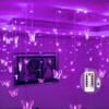 Butterfly Curtain Fairy Lights USB Plug in,8 Modes 120 LED 19.7FT Firefly Twinkle Timer String Lights with Remote, Waterproof Copper Wire for Bedroom Patio Christmas Wedding Party Dorm (Purple) view 1
