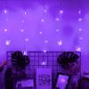 Butterfly Curtain Fairy Lights USB Plug in,8 Modes 120 LED 19.7FT Firefly Twinkle Timer String Lights with Remote, Waterproof Copper Wire for Bedroom Patio Christmas Wedding Party Dorm (Purple) view 3