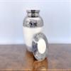 Akanksha Arts Small 6 x 4 inch Brass Cremation Urn Memorial Container - 650 ml, White. Rare Handicraft, with Bag view 2