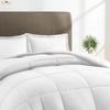 RMS BEDDING Comforter Set 600 Thread Count 400 GSM Luxurious Classic Light 3 Pieces Comforter with 2 Pillowshams Full/Queen(90" X 90") Colour-White view 2