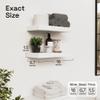 BAOBAB WORKSHOP Wood Floating Shelves for Wall White - Bathroom Floating Shelves White - Small Wall Mounted Shelf White for Bedroom Kitchen Living Room - 16D x 6.7W Inch, Set of 2 view 3