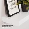 BAOBAB WORKSHOP Wood Floating Shelves for Wall White - Bathroom Floating Shelves White - Small Wall Mounted Shelf White for Bedroom Kitchen Living Room - 16D x 6.7W Inch, Set of 2 view 4