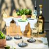 10 oz Margarita Cocktail Glasses + Colorful Party Rims | Set of 4 | Classic Frozen Drinks Stemware + Fun Cactus Gift Box | Thick Stem, Heavy Duty, Clear Hand Blown Glassware Drinking Set view 2