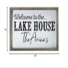 LifeSong Milestones Personalized Home Framed Shadow BoxWelcome to The Lake House Gift for Parents, Christian Wall Decor for Husband, Wife Housewarming Table and Shelf Sitters 12x18 (Gray) view 3