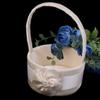 harayaa Set of 2 Pieces Elegant Champagne Floral Flower Girls Basket view 3