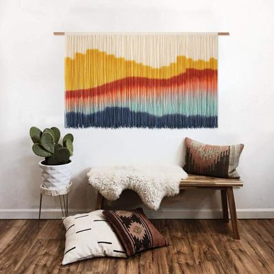 Aurtem Tapestry Wall Hanging Art Hand Woven Home Living Room Bedroom Decoration 23.5L*19.7H