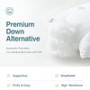 Acanva Bed Pillows for Sleeping 2 Pack, Alternative Microfiber Filled, Natural Cover Skin-Friendly, Soft and Supportive for Side Back Sleepers, King (Pack of 2), White view 4