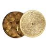 The Advitya Indian Spice Box |Brass Masala Dabba Set with Embossed Lid I Storage Box Masala Dani | Kitchen Storage Spice Rack Spice Container With Lid 7 Compartments & Spoon | 7 in. view 3