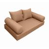 Prolinemax 5PC Outdoor Daybed Mattress Bolster Pillow Fitted Sheet Cover Only S.4 Twin Knife Edge AD104 view 1