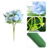 ABOOFAN 1pc Wedding Simulation Bouquet Party Supplies Silk Wedding Floral Bouquet Simulation Faux Arrangements Flowers Bride Household Silk Cloth view 2