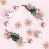 20 Pcs Christmas Rose Gold Glitter Mesh Holly Leaf Artificial Poinsettia Flowers Picks Tree Ornaments 6.3" W for Rose Gold Christmas Tree Wreath Garland Floral Gift Winter Wedding Holiday Decoration view 3