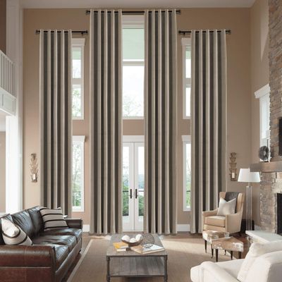 cololeaf Home Decor Velvet Curtain 96 Inches Long Grommet Curtain Panel Window Treatment for Living Room - Extra Wide Curtain for Hall Guest Room - Taupe 100W x 96L Inch (1 Panel)