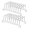 Cabilock 2pcs Stainless Steel Toast Slice Holder 8 Slot Toast and Bread Rack Serving Food Breakfast Stand Cooking Air Fryer Food Serving Dish 15.5X8.5X1.8CM,Silver,HYFLQ54ZA8G203ZEV515IQ view 1