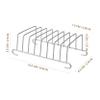 Cabilock 2pcs Stainless Steel Toast Slice Holder 8 Slot Toast and Bread Rack Serving Food Breakfast Stand Cooking Air Fryer Food Serving Dish 15.5X8.5X1.8CM,Silver,HYFLQ54ZA8G203ZEV515IQ view 2