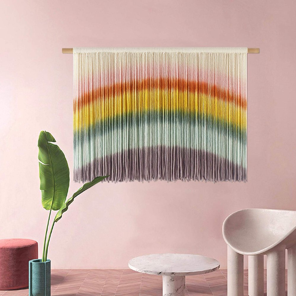 Aurtem Cotton Tapestry Wall Hanging Wall Art Hand Woven Home Living Room Bedroom Wall Dcor 39.4L*23.6H