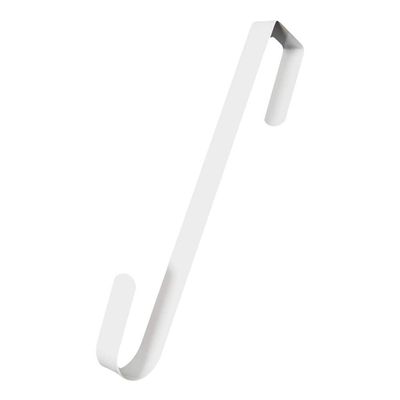 DUO ER Wreath Hanger Hook Black Premium Over The Door Metal Sided Wreath Hanger Kitchen Hanging Storage Hook (Color : White)