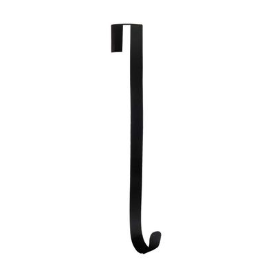 DUO ER Wreath Hanger Hook Black Premium Over The Door Metal Sided Wreath Hanger Kitchen Hanging Storage Hook (Color : Black)