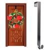DUO ER Wreath Hanger Hook Black Premium Over The Door Metal Sided Wreath Hanger Kitchen Hanging Storage Hook (Color : Black) view 2