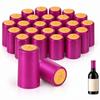 Cabilock 100Pcs PVC Heat Shrink Wine Bottle Capsules, Rosy Red Sleeves view 1