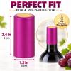 Cabilock 100Pcs PVC Heat Shrink Wine Bottle Capsules, Rosy Red Sleeves view 2