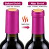 Cabilock 100Pcs PVC Heat Shrink Wine Bottle Capsules, Rosy Red Sleeves view 3