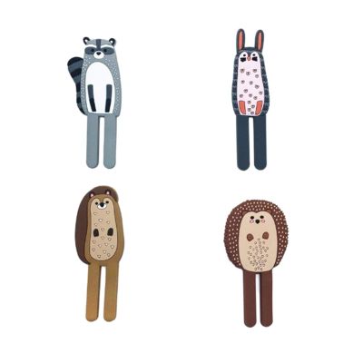 DUO ER 4 Packs Powerful Seamless Netic Hook Creative Cute Animal Design Fridge Net Cartoon Refrigerator Decoration