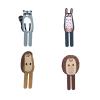DUO ER 4 Packs Powerful Seamless Netic Hook Creative Cute Animal Design Fridge Net Cartoon Refrigerator Decoration view 1