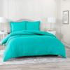 5 Pcs Split Bed Sheet Set + Duvet Cover with Zipper Closure & Corner Ties 100% Combed Cotton 600 TC Split Cal-King Size Sheet Set For Adjustable Bed All Around Fitted Upto 14" DP(6 PC | Teal) view 4