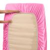 5 Pcs Split Bed Sheet Set + Duvet Cover with Zipper Closure & Corner Ties 100% Combed Cotton 600 TC Split King Size Sheet Set For Adjustable Bed All Around Fitted Upto 14" DP(6 PC | Light Pink) view 3